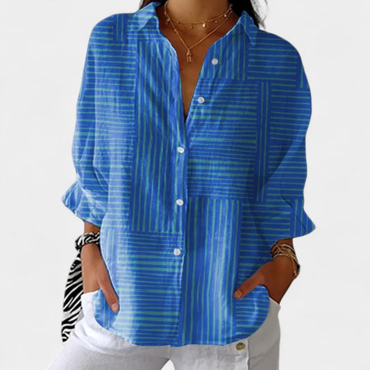 Nika – Blusa de verano con estampado vibrante