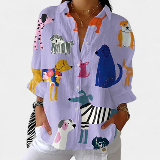 Nika – Blusa de verano con estampado vibrante
