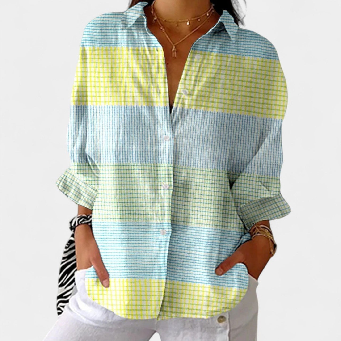Nika – Blusa de verano con estampado vibrante