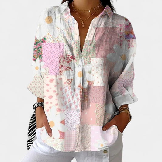 Nika – Blusa de verano con estampado vibrante