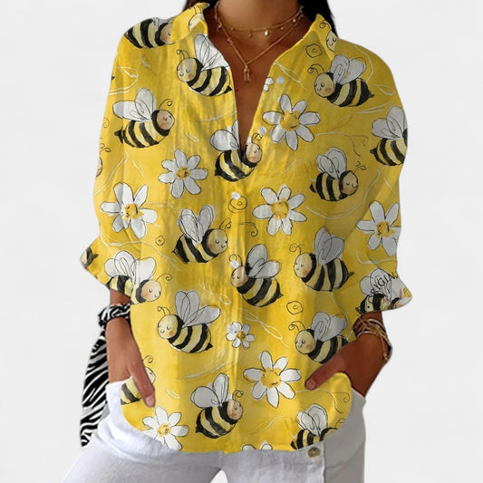 Nika – Blusa de verano con estampado vibrante