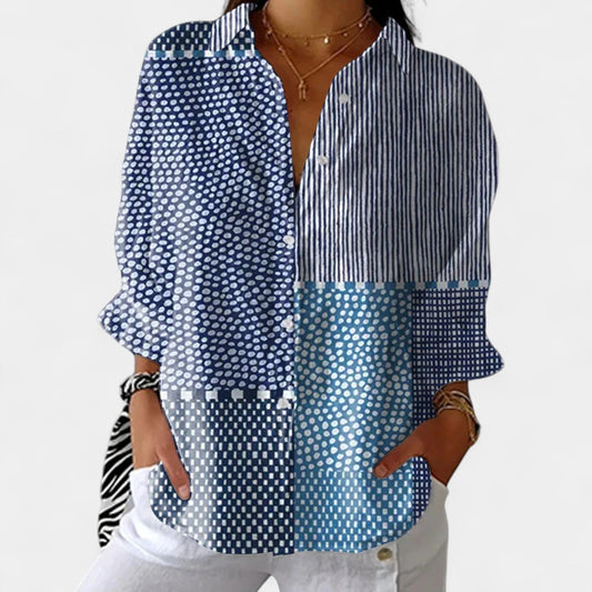 Nika – Blusa de verano con estampado vibrante
