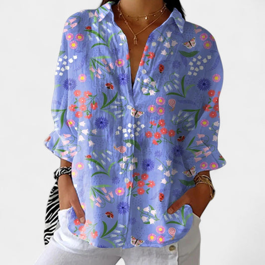 Nika – Blusa de verano con estampado vibrante
