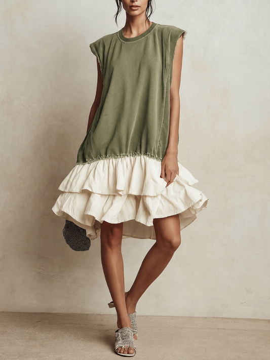 Ilaria | Vestido casual de bloques de color, corte amplio, para vacaciones
