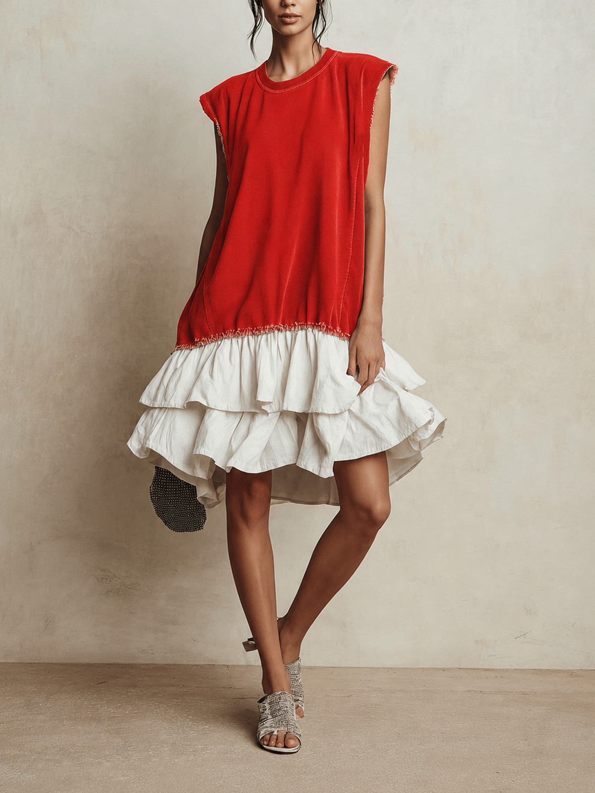 Ilaria | Vestido casual de bloques de color, corte amplio, para vacaciones