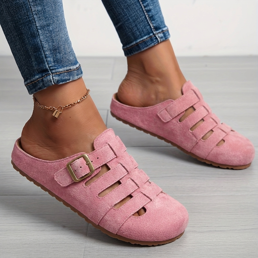 Clara | Cómodas sandalias de tacón con puntera abierta