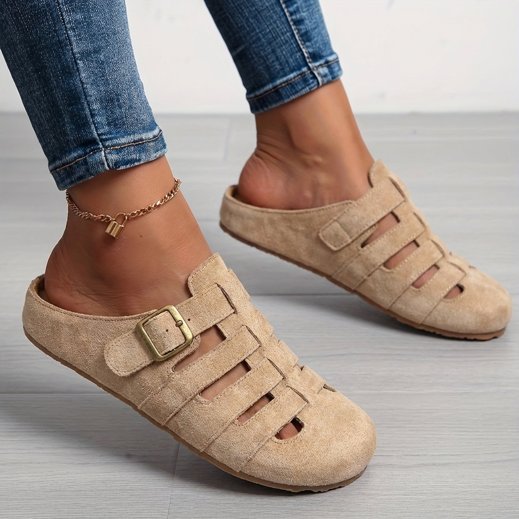 Clara | Cómodas sandalias de tacón con puntera abierta