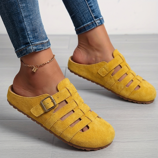 Clara | Cómodas sandalias de tacón con puntera abierta