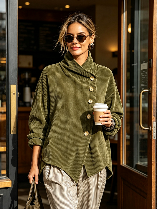 Sylvie | Chaqueta oversize con cuello envolvente y botones