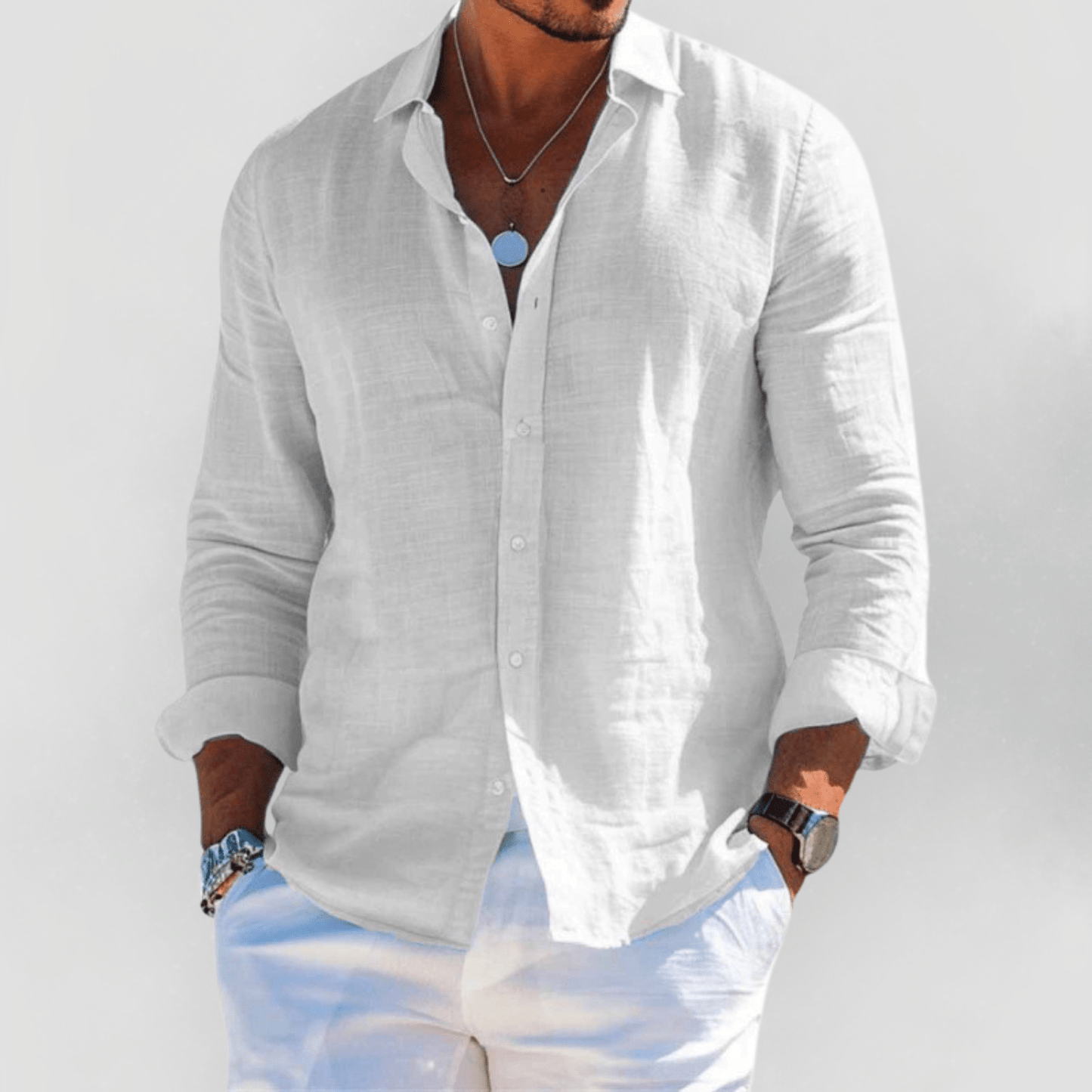 Kaelith - Camisa veraniega ligera para hombre