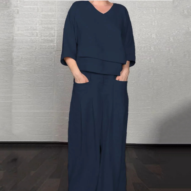 Clara | Conjunto Minimalista Amplio en Dos Piezas