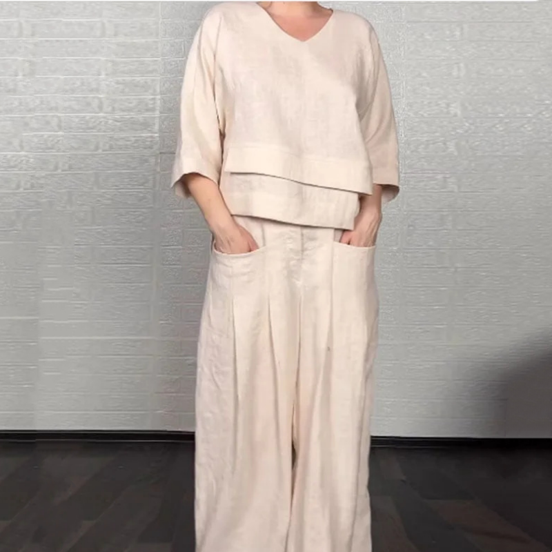 Clara | Conjunto Minimalista Amplio en Dos Piezas