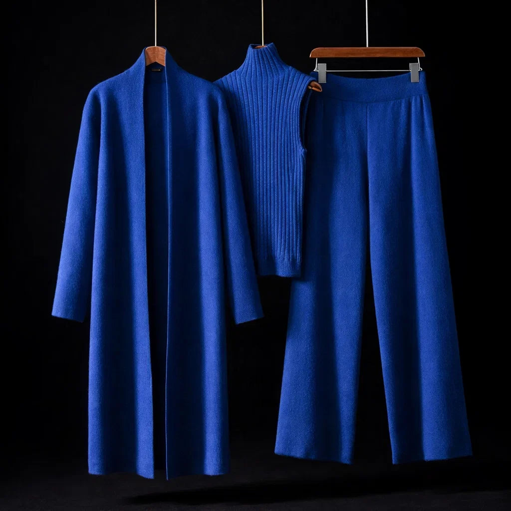 MAISON | Conjunto de Punto de Cachemira de Tres Piezas