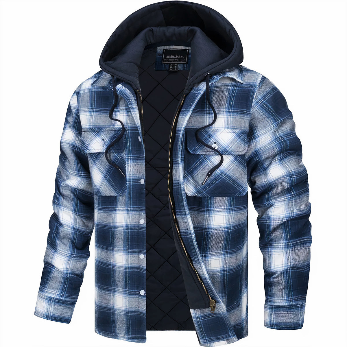 Kevin | Chaqueta de cuadros con cremallera