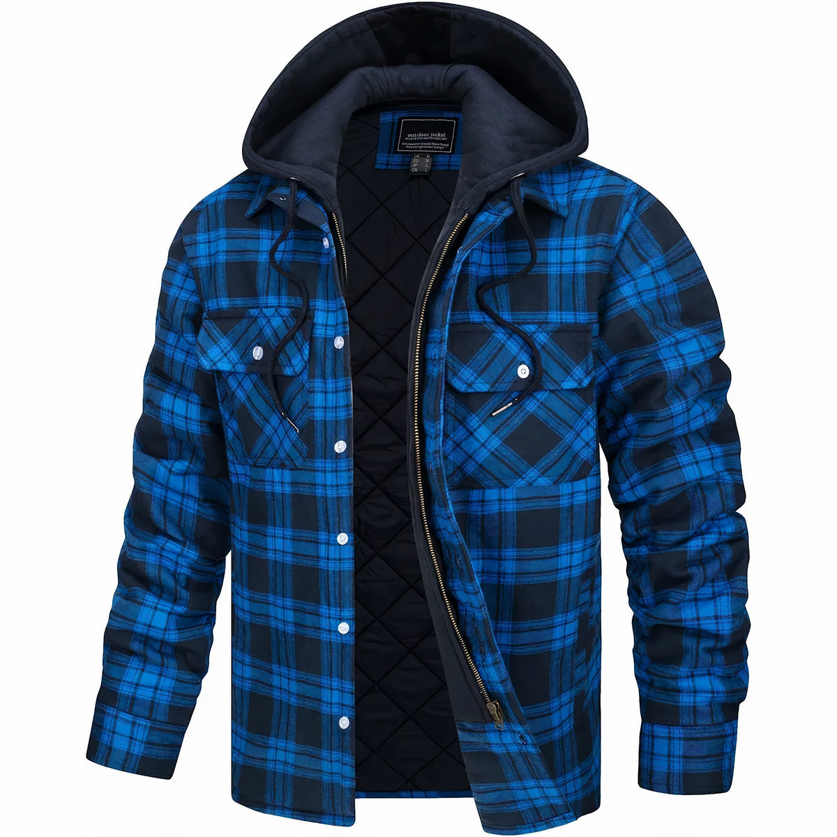 Kevin | Chaqueta de cuadros con cremallera